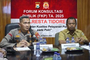 Kapolresta Tidore saat pimpin Forum Konsultasi Publik (FKP) untuk tingkatkan kualitas pelayanan (Foto: Polresta Tidore)