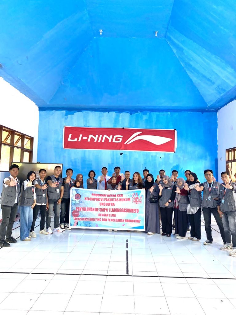 Mahasiswa KKN FH Unsultra Gelar Penyuluhan Hukum di SMPN 1 Lalonggasumeeto