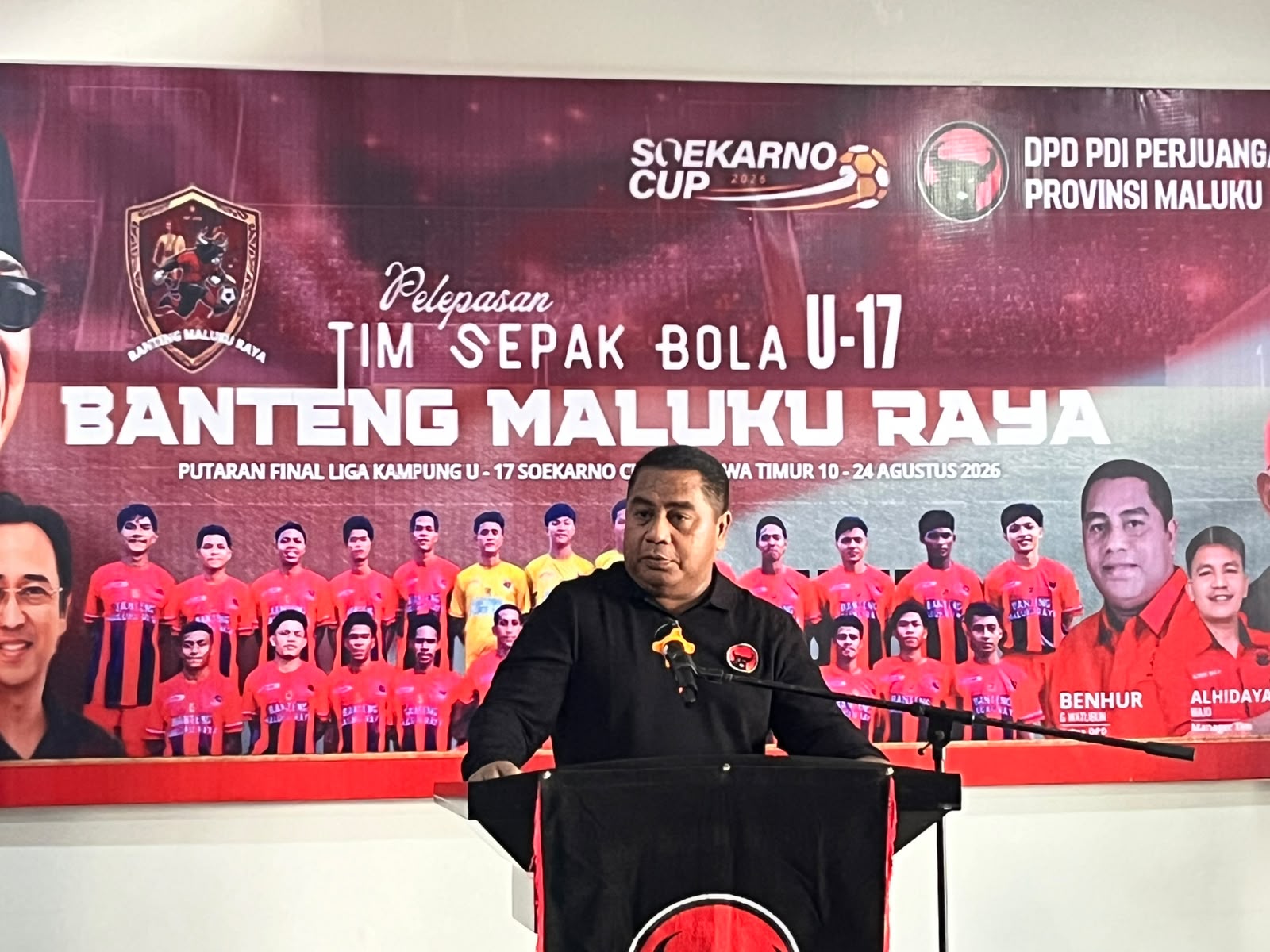 Lepas Banteng Maluku Raya U-17 ke Putaran Nasional, Benhur Watubun: Kalian Bawa Martabat Maluku dan Maluku Utara